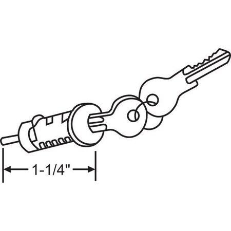 Strybuc Key Cylinder with 2 Keys 900-21366